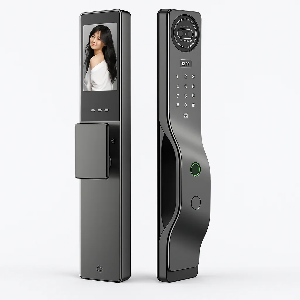 Monoblok Kapı Uyumlu Yüz Tanımlamalı Akıllı Kilit